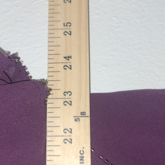 Formal Dress Maxi Cocktail Bead Trim Purple Dark Romance Fairycore Short Sleeve - Picture 11 of 12